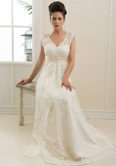 Свадебное платье F52846. В греческом стиле, длинное со шлейфом.