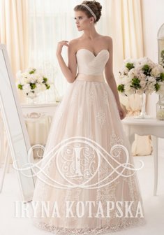 Свадебное платье Б52876. С пышной юбкой, длинное без шлейфа.