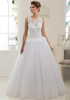 Свадебное платье Р52912. С пышной юбкой, длинное без шлейфа.