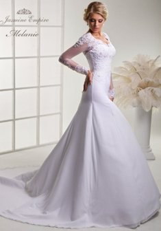 Свадебное платье Ф53079. А-силуэт, длинное со шлейфом.